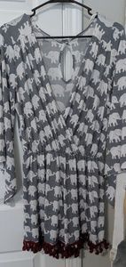 Bell sleeve Elephant Romper